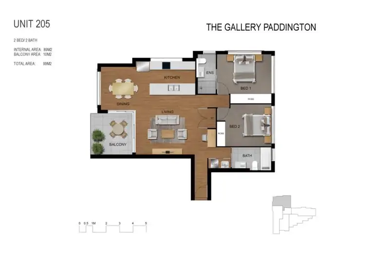 Floorplan of Homely unit listing, 05/47 Brigalow St, Paddington QLD 4064