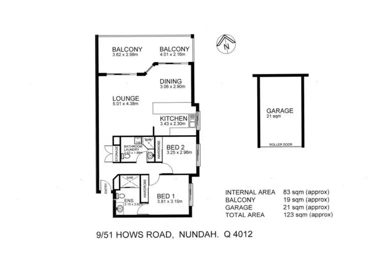 Floorplan of Homely unit listing, 9/51 Hows Road, Nundah QLD 4012