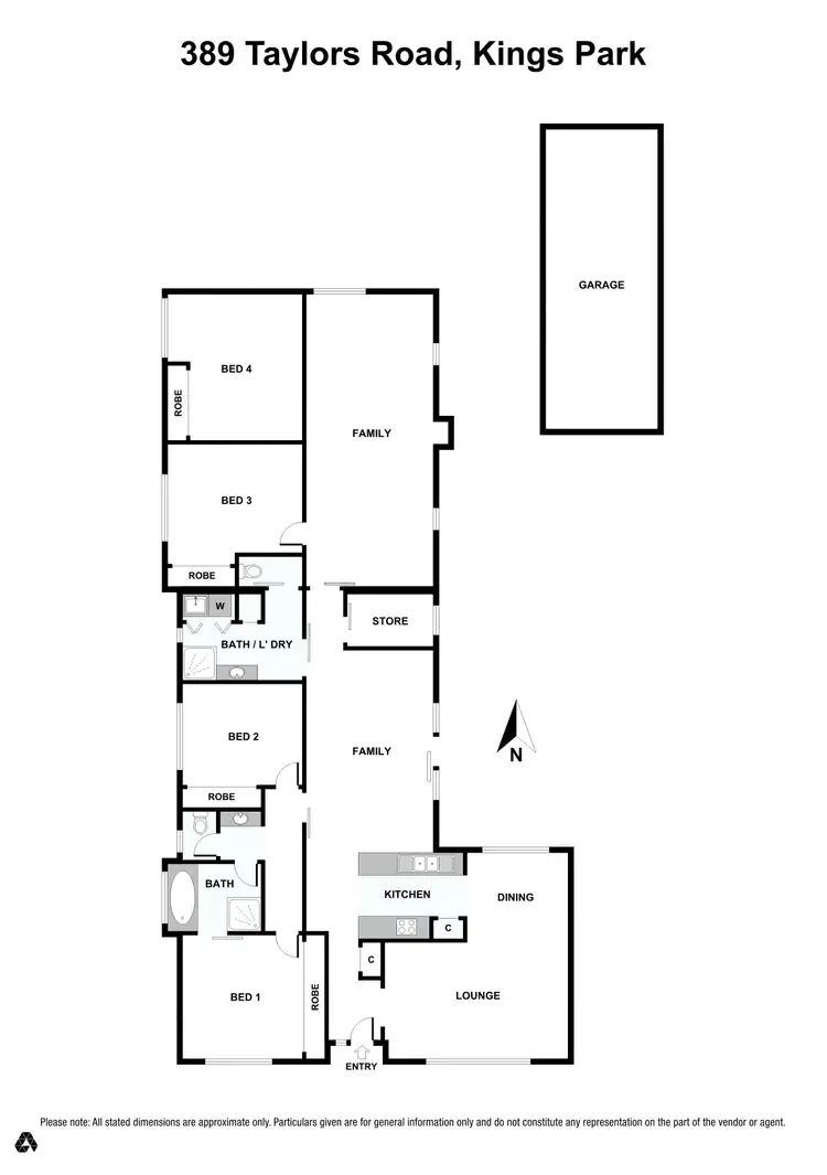 Floorplan of Homely house listing, 389 Taylors Road, Kings Park VIC 3021