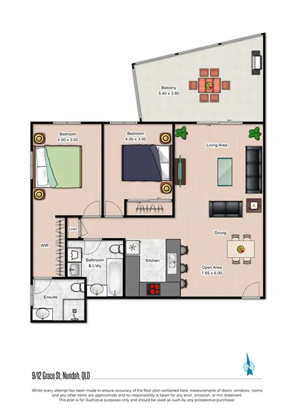 Floorplan of Homely unit listing, <![CDATA[9/12]]> <![CDATA[Grace Street]]>, Nundah QLD 4012
