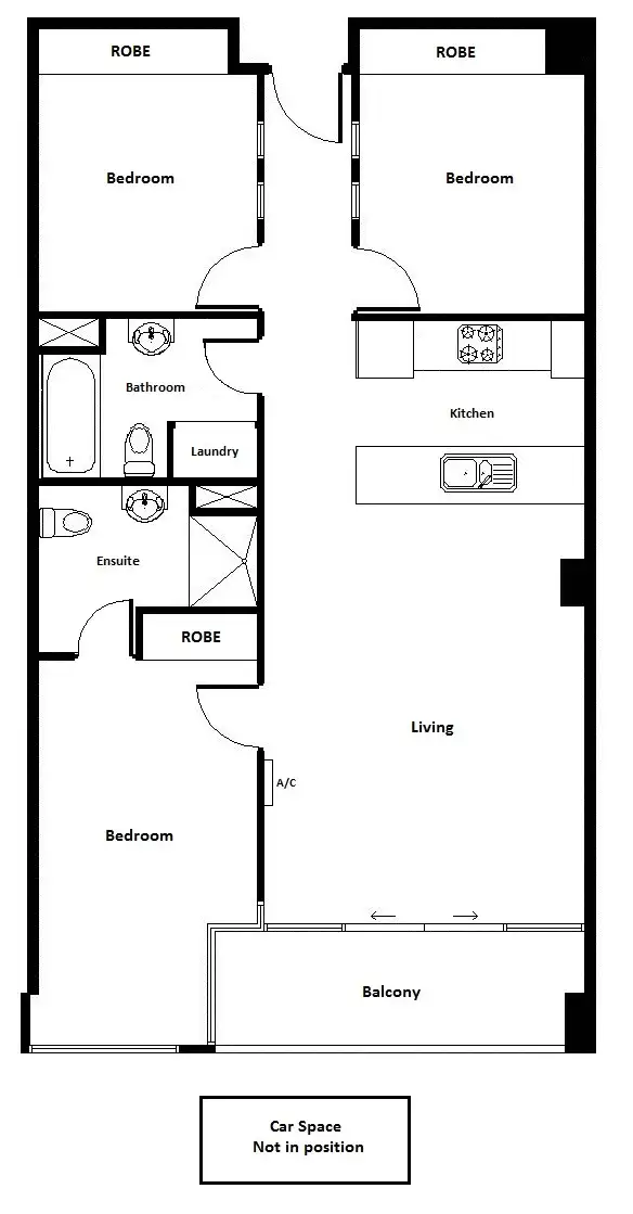 Floorplan of Homely apartment listing, 1404/270 King, Melbourne VIC 3000