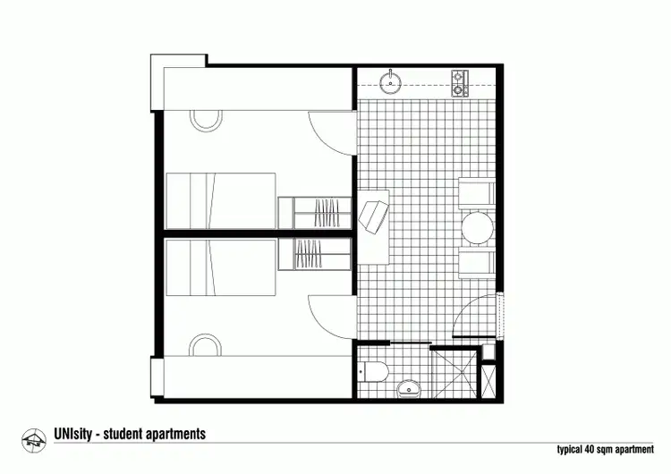Floorplan of Homely apartment listing, 601/51 Gordon Street, Footscray VIC 3011