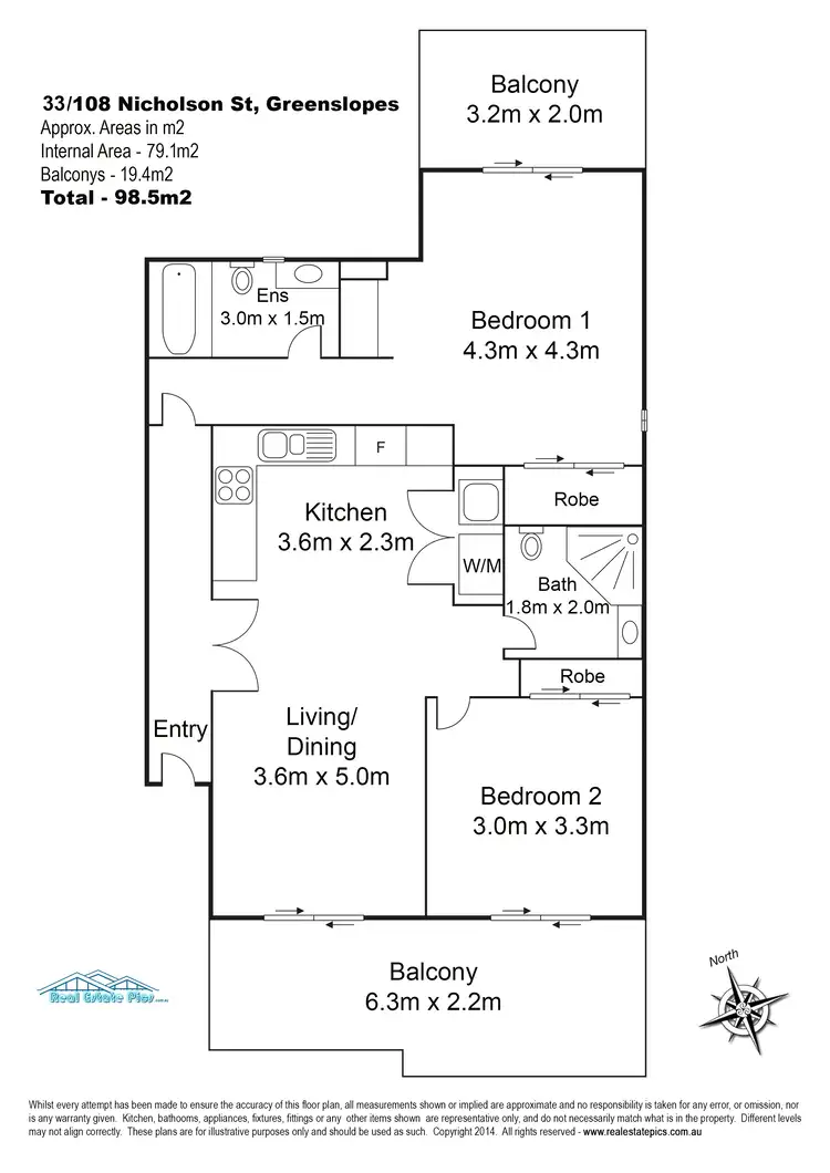 Floorplan of Homely apartment listing, 33/108 Nicholson Street, Greenslopes QLD 4120