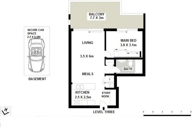 Floorplan of Homely apartment listing, 70/20 Donkin Street, West End QLD 4101