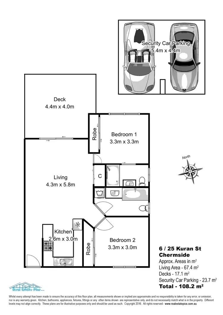 Floorplan of Homely apartment listing, 6/25 Kuran Street, Chermside QLD 4032