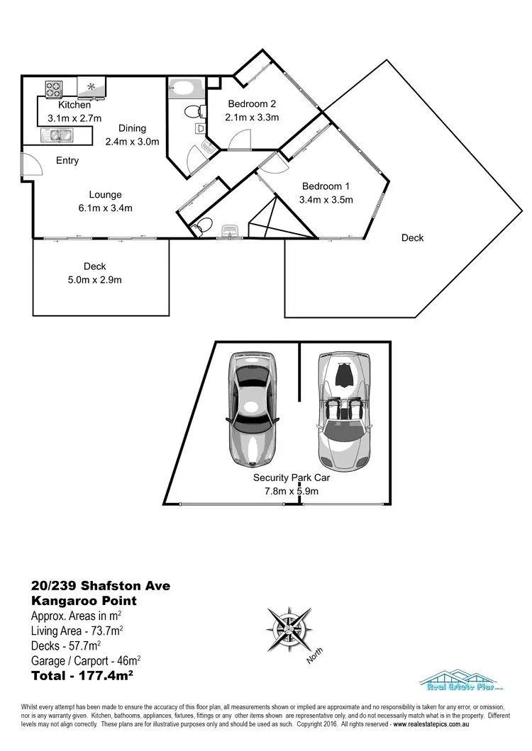 Floorplan of Homely apartment listing, 20/239 Shafston Avenue, Kangaroo Point QLD 4169