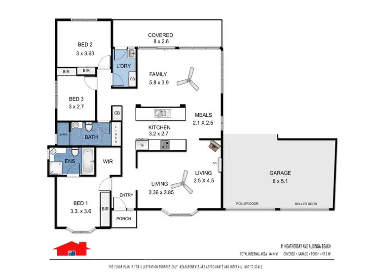 Floorplan of Homely house listing, 11 Heathersay Avenue, Aldinga Beach SA 5173