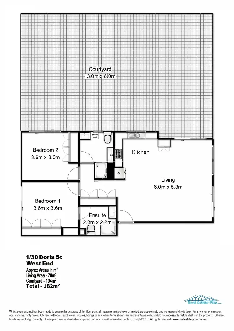 Floorplan of Homely unit listing, 1/30 Doris Street, West End QLD 4101