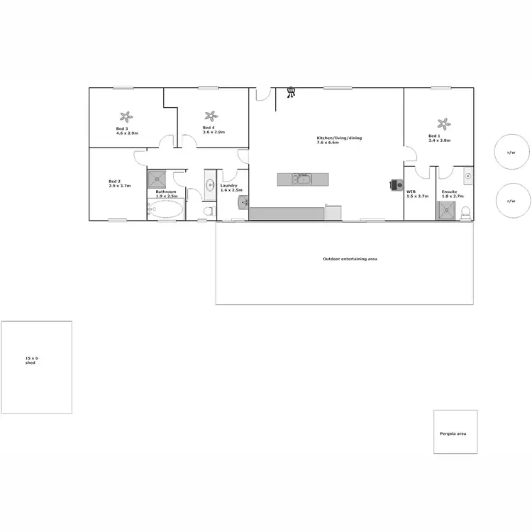 Floorplan of Homely house listing, 21 Natasha Drive, Poonindie SA 5607