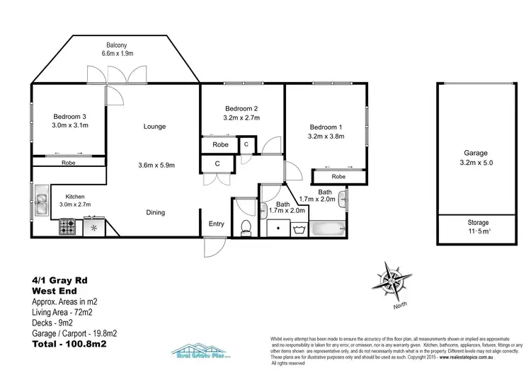 Floorplan of Homely unit listing, 4/1 Gray Road, West End QLD 4101