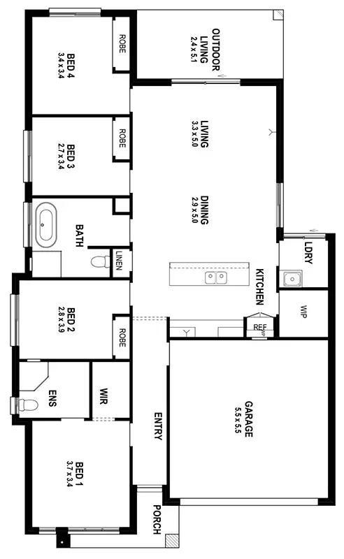 Floorplan of Homely house listing, 7 Austen Boulevard, Spring Farm NSW 2570