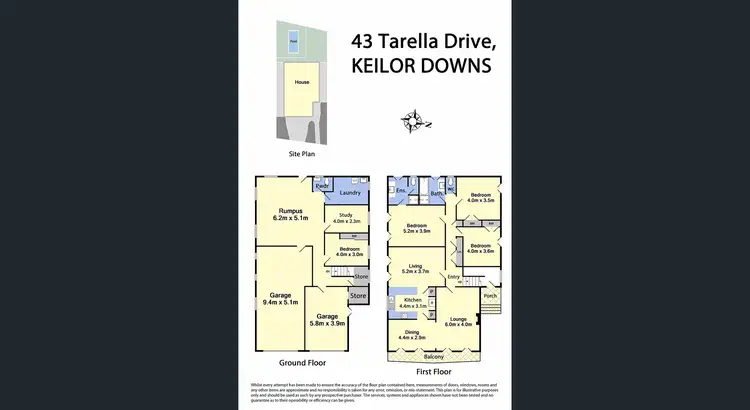 Floorplan of Homely house listing, 43 Tarella Drive, Keilor Downs VIC 3038