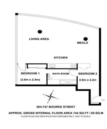 Floorplan of Homely apartment listing, 504/757 Bourke St, Docklands VIC 3008