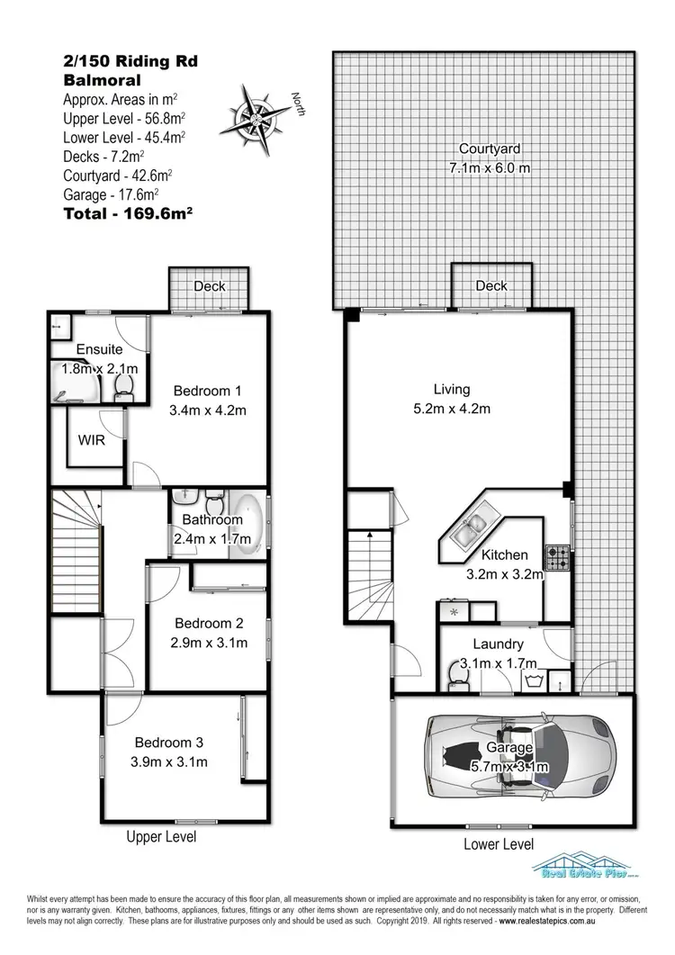 Floorplan of Homely townhouse listing, 2/150 Riding Road, Balmoral QLD 4171