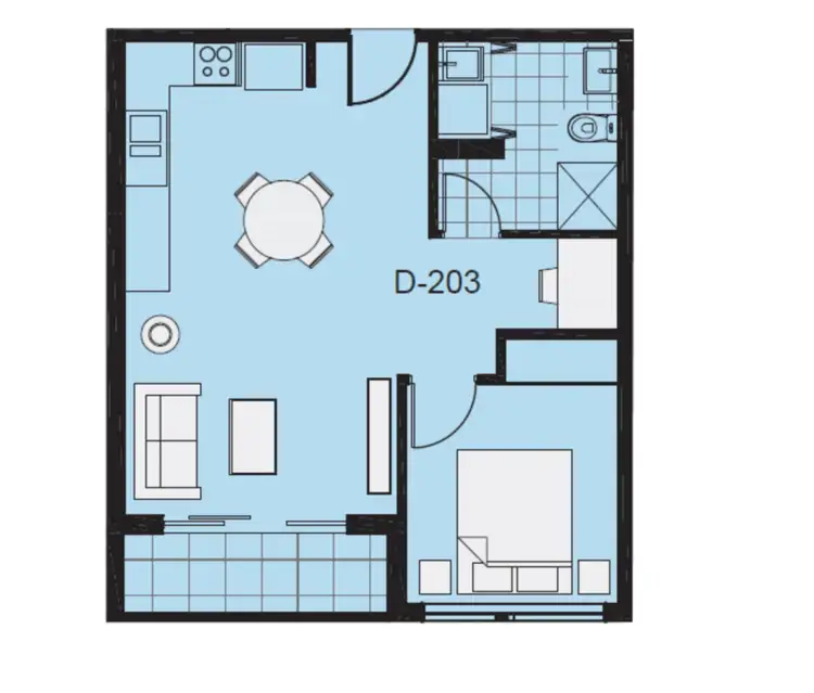 Floorplan of Homely unit listing, 603/548 Canterbury Road, Campsie NSW 2194