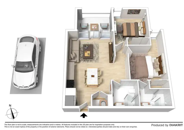 Floorplan of Homely unit listing, 206/92-96 Albert Street, Brunswick East VIC 3057