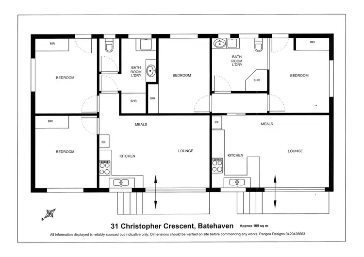 Floorplan of Homely unit listing, 1 and 2/31 Christopher Crescent, Batehaven NSW 2536