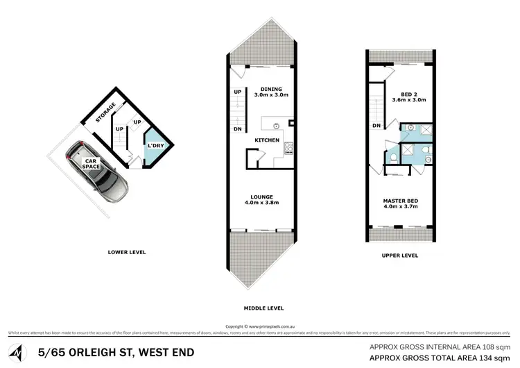 Floorplan of Homely townhouse listing, 5/65 Orleigh Street, West End QLD 4101