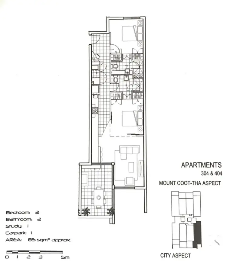 Floorplan of Homely apartment listing, 304/18 Merivale Street, South Brisbane QLD 4101