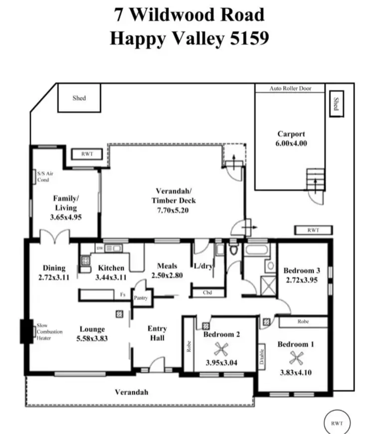 Floorplan of Homely house listing, 7 Wildwood Road, Happy Valley SA 5159