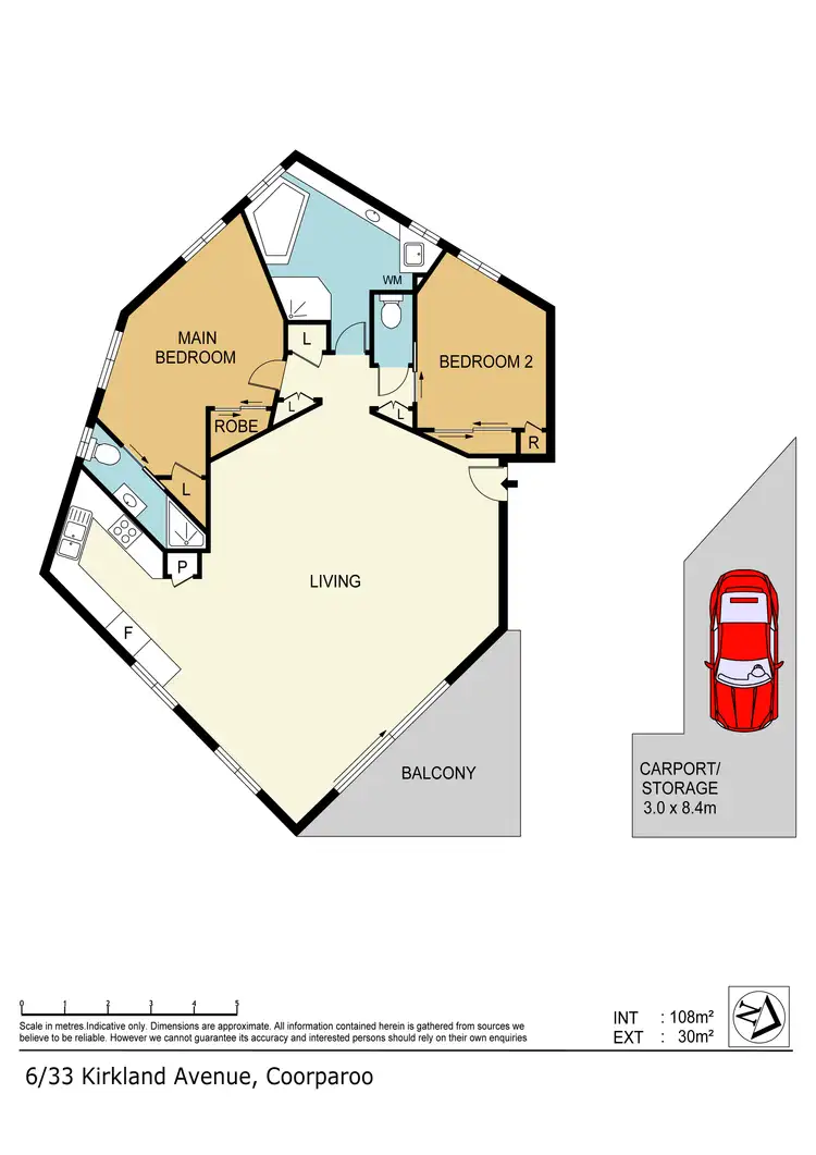 Floorplan of Homely unit listing, 6/33 Kirkland Avenue, Coorparoo QLD 4151
