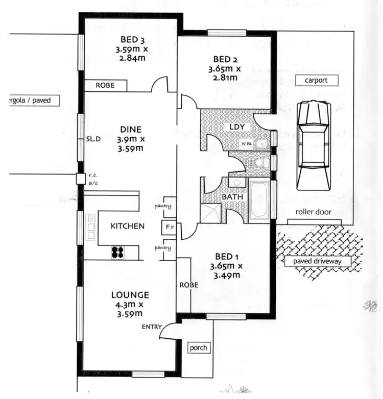 Floorplan of Homely unit listing, 5/8 Jean Street, Pooraka SA 5095