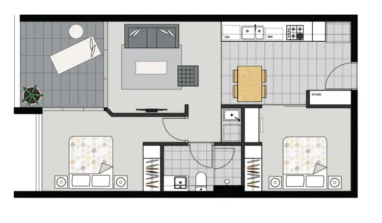 Floorplan of Homely apartment listing, 10311/25 Bouquet Street, South Brisbane QLD 4101