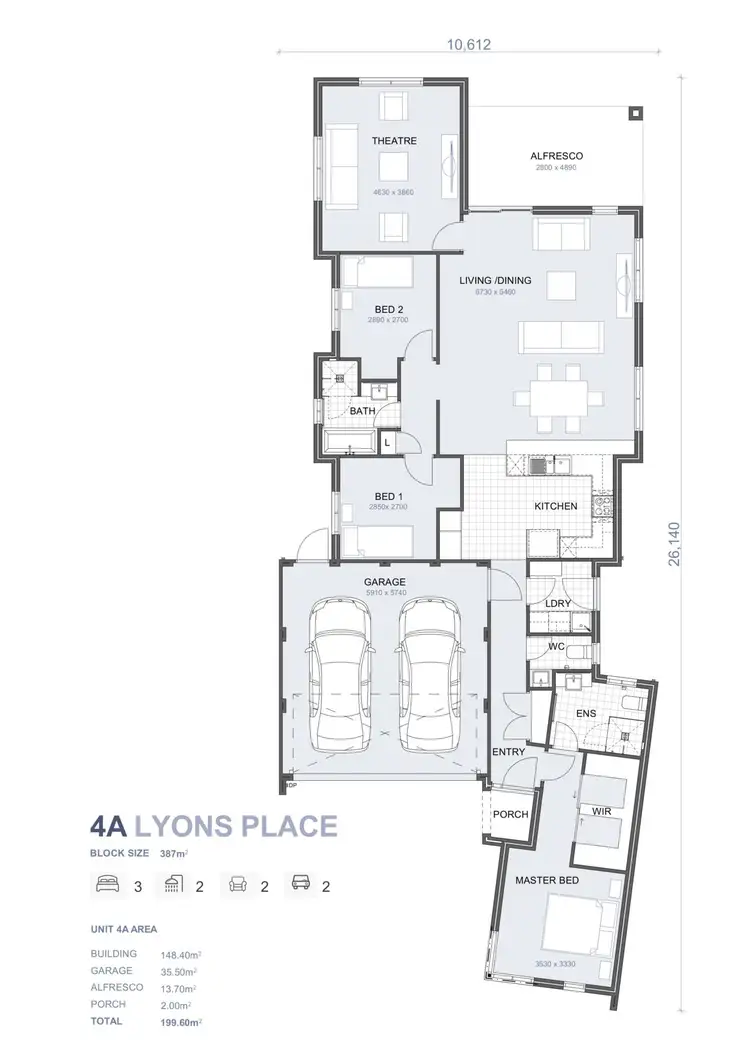 Floorplan of Homely house listing, 4A LYONS PL, Heathridge WA 6027