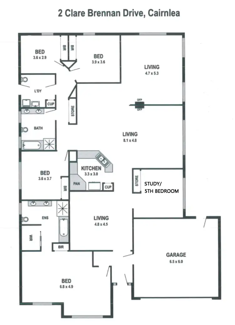 Floorplan of Homely house listing, 2 Clare Brennan Drive, Cairnlea VIC 3023