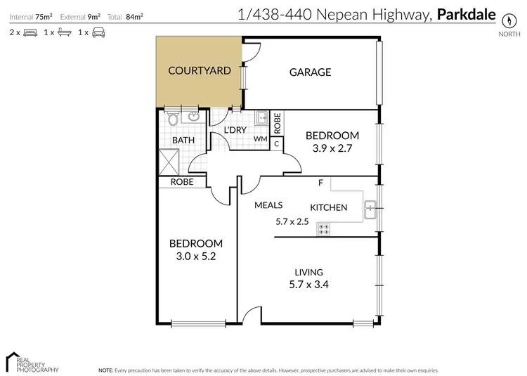 Floorplan of Homely unit listing, Unit 1/438 - 440 NEPEAN HIGHWAY, Parkdale VIC 3195