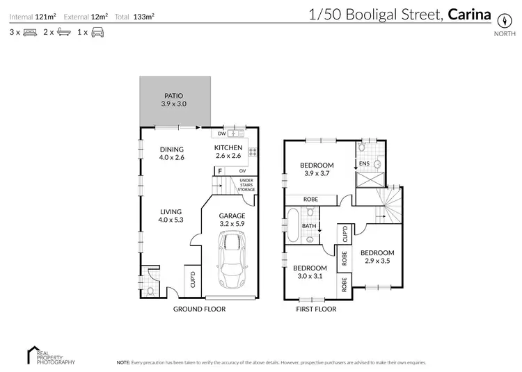 Floorplan of Homely townhouse listing, 1/50 Booligal Street, Carina QLD 4152