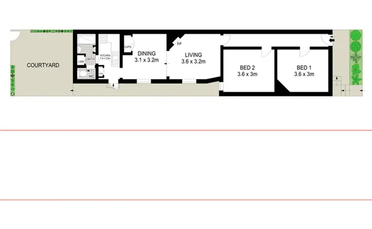 Floorplan of Homely house listing, 57a Wells St, Newtown NSW 2042