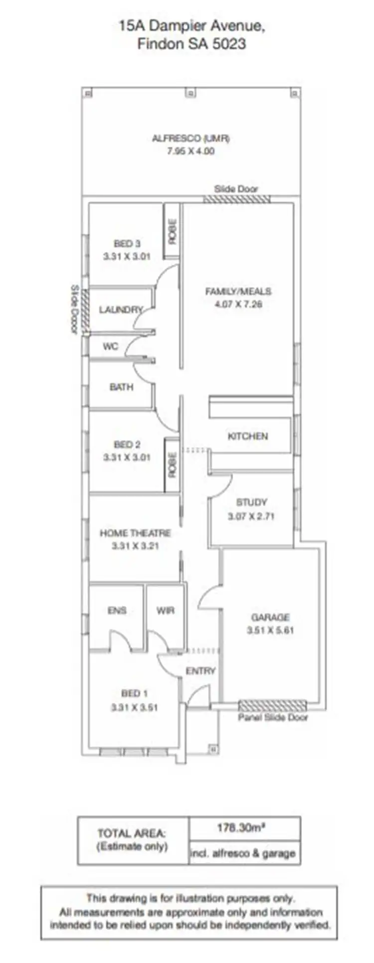 Floorplan of Homely house listing, 15A Dampier Avenue, Findon SA 5023