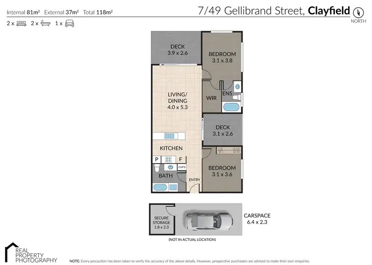 Floorplan of Homely unit listing, 7/49 Gellibrand Street, Clayfield QLD 4011