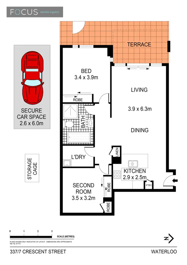 Floorplan of Homely apartment listing, 337/7 Crescent Street, Waterloo NSW 2017