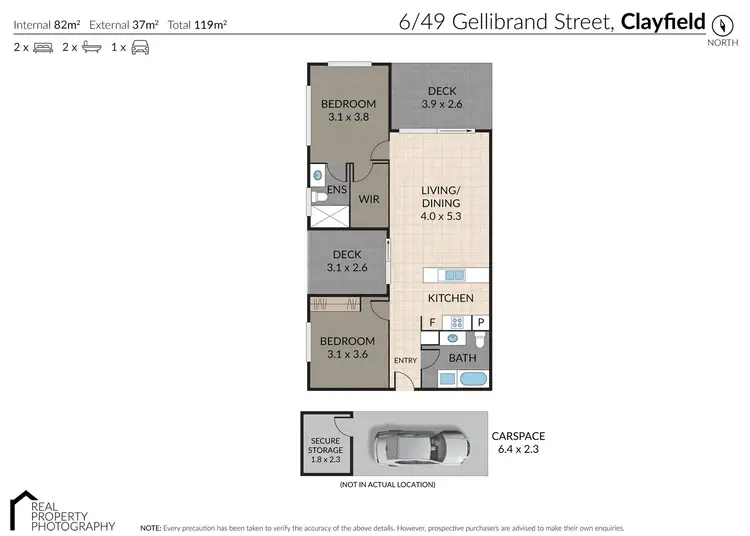 Floorplan of Homely unit listing, 6/49 Gellibrand Street, Clayfield QLD 4011