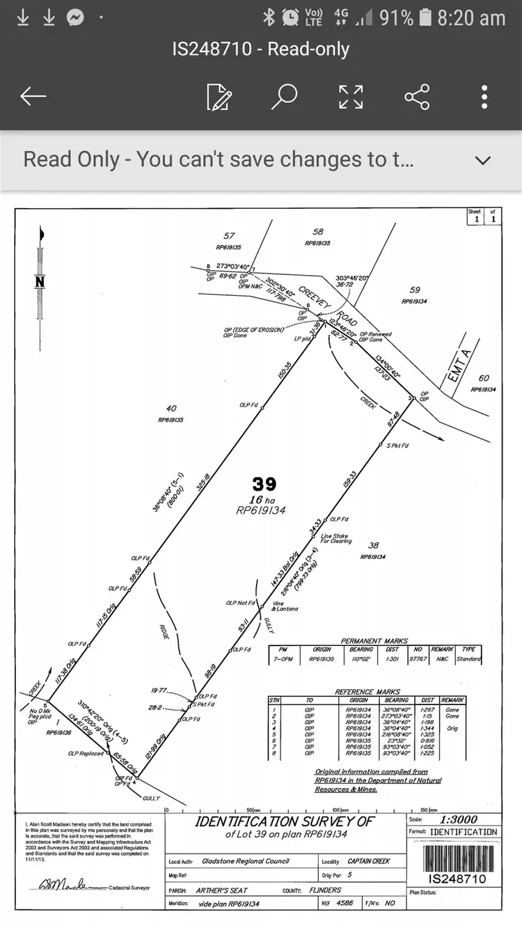 Floorplan of Homely land listing, Lot 39 Creevey Drive, Captain Creek QLD 4677