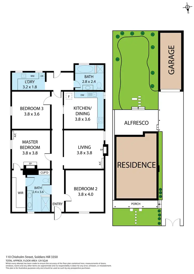 Floorplan of Homely house listing, 110 Chisholm St, Soldiers Hill VIC 3350