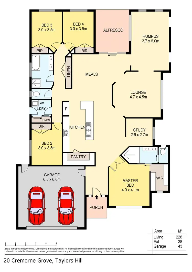 Floorplan of Homely house listing, 20 Cremorne Grove, Taylors Hill VIC 3037