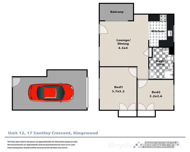 Floorplan of Homely unit listing, 12/17 Santley Crescent, Kingswood NSW 2747