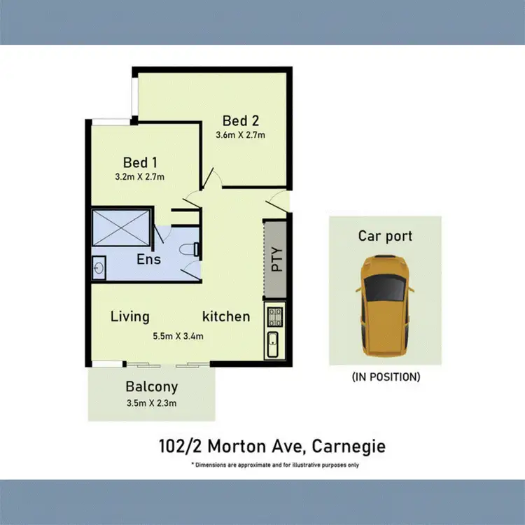 Floorplan of Homely apartment listing, 102/2 Morton Avenue, Carnegie VIC 3163