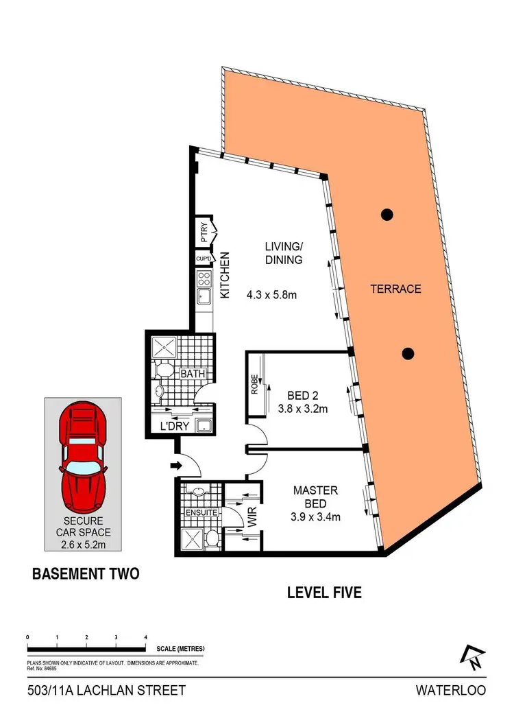 Floorplan of Homely apartment listing, 503/11A Lachlan Street, Waterloo NSW 2017