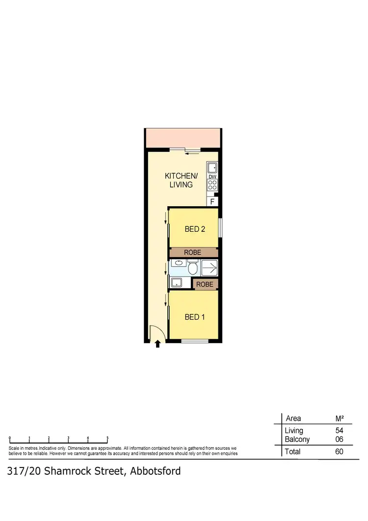 Floorplan of Homely apartment listing, 317/20 Shamrock Street, Abbotsford VIC 3067