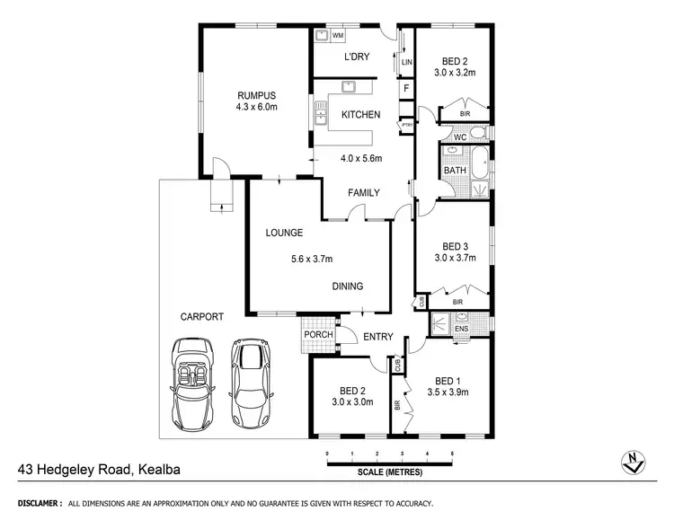 Floorplan of Homely house listing, 43 Hedgeley Road, Kealba VIC 3021