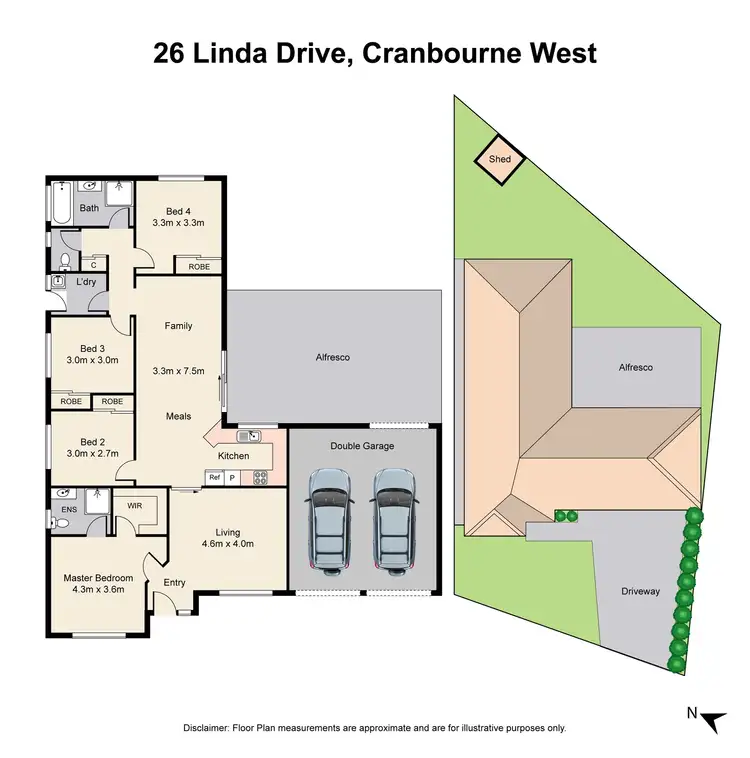 Floorplan of Homely house listing, 26 Linda Drive, Cranbourne West VIC 3977