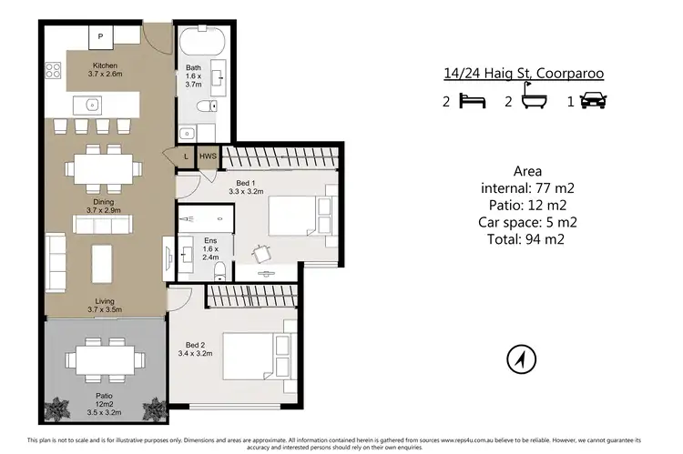 Floorplan of Homely apartment listing, 14/24 Haig Street, Coorparoo QLD 4151