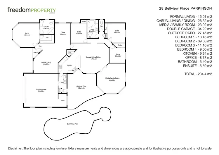 Floorplan of Homely house listing, 28 Bellview Place, Parkinson QLD 4115