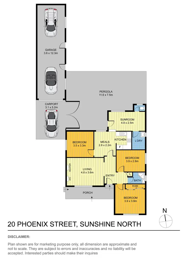 Floorplan of Homely house listing, 20 Pheonix Street, Sunshine North VIC 3020