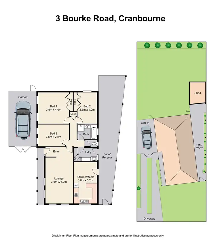 Floorplan of Homely house listing, 3 Bourke Road, Cranbourne VIC 3977