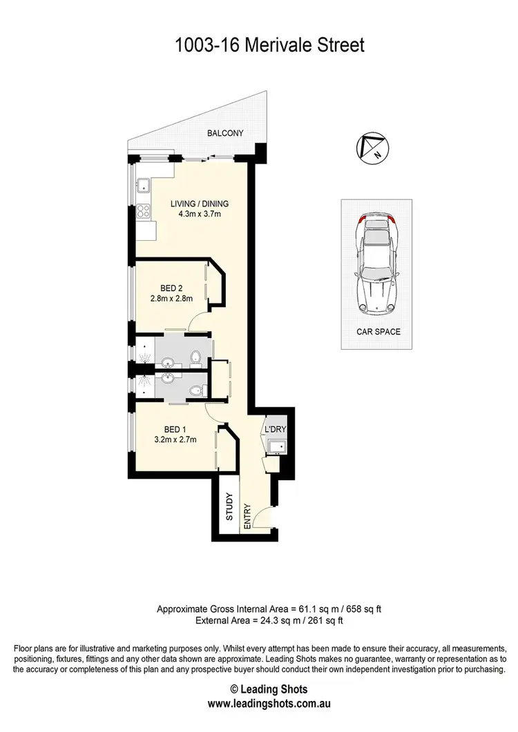 Floorplan of Homely unit listing, 1003/16 Merivale Street, South Brisbane QLD 4101
